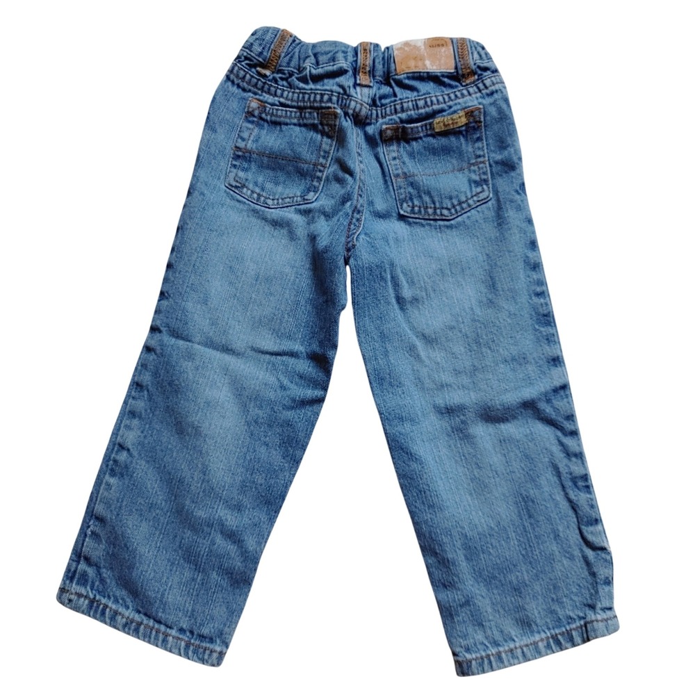 Levi Strauss Signature Boys 3T Jeans Medium Wash Distressed Straight Leg Denim
